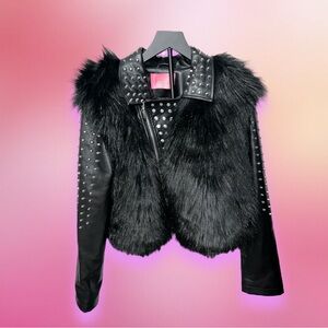 Edgy Black Studded Leather Jacket